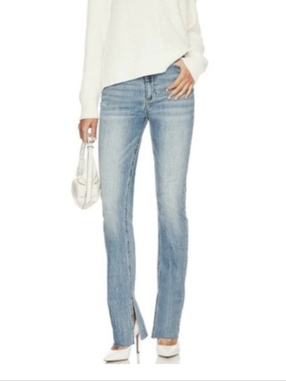 Pistola Colleen High Rise Slim Boot Split Hem Distressed Jeans Sz 27